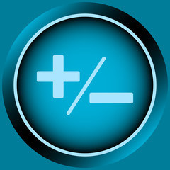 Icon blue plus-minus