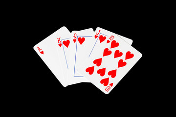 Royal Flush of heart