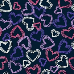 Hearts seamless pattern. Vector illustration