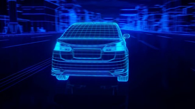 City car Wireframe View - conceptual