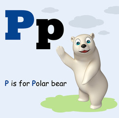 Polar bear with alphabet