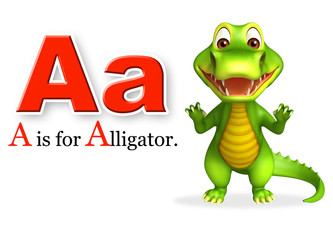 Aligator with alphabate
