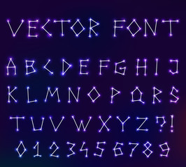 vector constellation font in space © sabdesign85