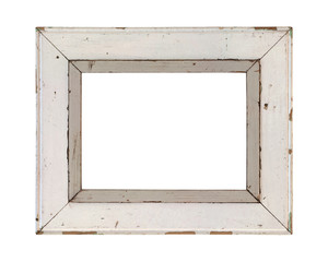 Wooden frame on a white background incl. clipping path.