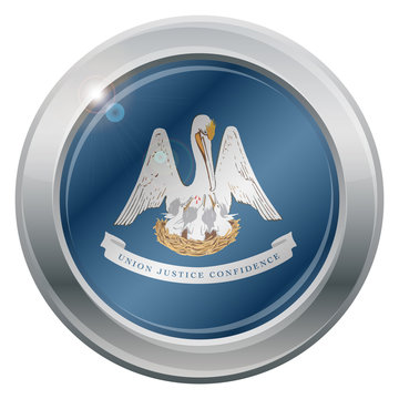 Louisiana State Flag Silver Icon