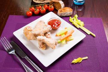 breaded chicken meat