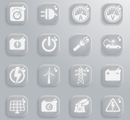 Electricity simply icons