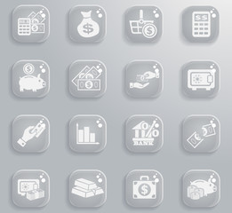 hand and money icon set