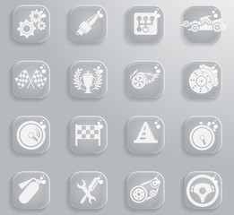 Fototapeta premium Racing icon set