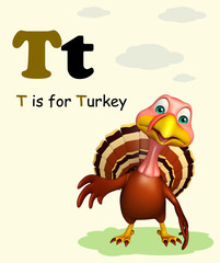 turkey farm animal with alphabet