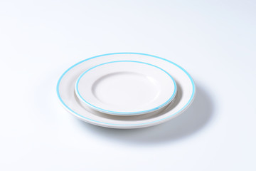 Blue and white dinner plates