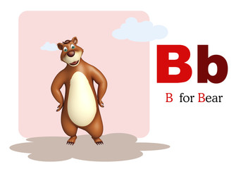  Bear wild animal with alphabate