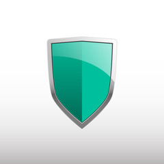 Turquoise shield illustration