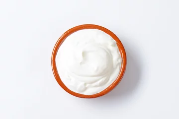 Photo sur Aluminium Produits laitiers white yogurt