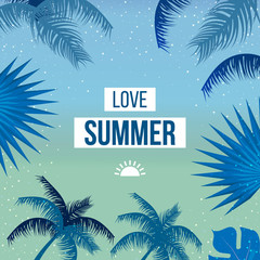 Fototapeta na wymiar Tropical Summer holiday vector background.