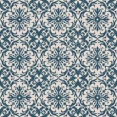 Seamless worn out antique background 268_spiral round flower