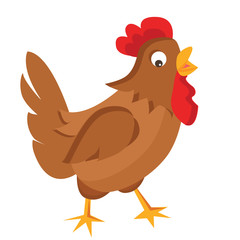 Cartoon hen vector illustration