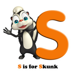 Skunk  with alphabet