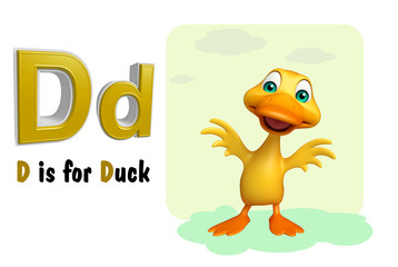 Obraz premium Duck farm animal with alphabate
