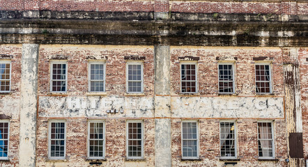 Windows in Old Brick Warehouse