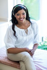 Young woman smiling at camera