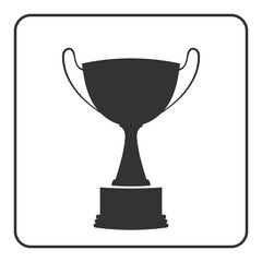 Amphora icon. Antique pottery vase sign with handle. Flat graphic style. Design element. Silhouette in frame isolated on white background. Symbol greek culture Ancient history pot. Vector illustration