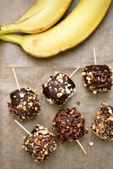 Frozen banana, top view