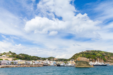 Fototapeta premium Lacco Ameno under blue sky, Ischia island, Italy