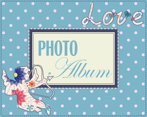 Family weddng album cover vintage