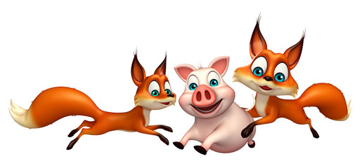 Fox hunting Pig