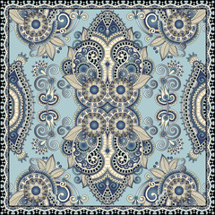 authentic silk neck scarf or kerchief square pattern design in u