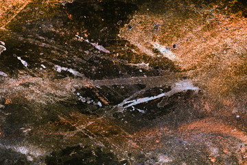 abstract painting with blurry and stained structure. Color effect and Computer collage.