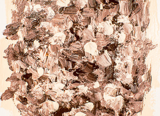 Beige brown brushstrokes, acrylic background