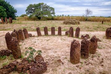 The ancient Wassu Stone Circles in Gambia