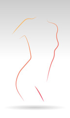 Wellness-Icon - Silhouette von einer Frau