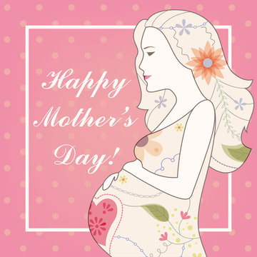 Happy mother's day card vintage