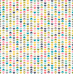 Seamless pattern colorful heart geometry