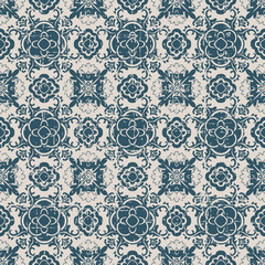 Seamless worn out antique background 283_round flower kaleidoscope