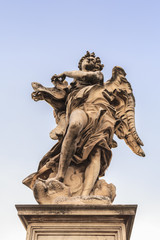 Fototapeta na wymiar Statue in Ponte Sant'Angelo in Rome, Italy