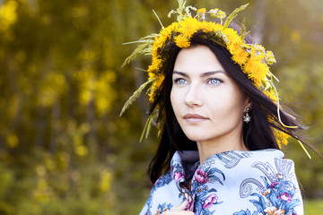 Beautiful girl dress summer resting enjoying idea lifestyle, fashion concept, nature, portrait women park