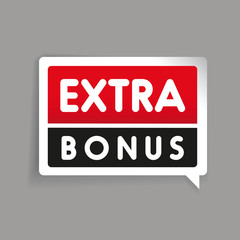Extra bonus red label vector