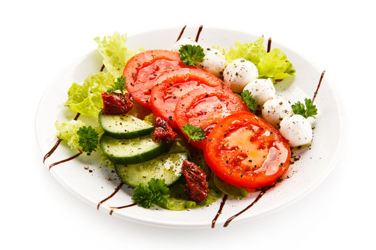 Caprese Salad On White Background