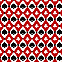 Luxury casino gambling background with card symbols