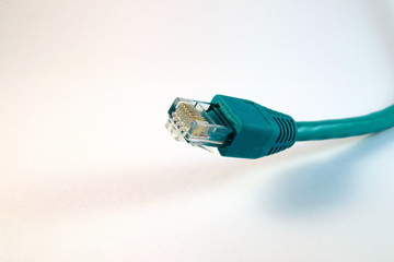 Close-up Network Cable on White Background