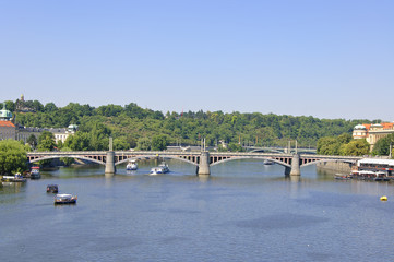 Fototapeta na wymiar Manesuv Bridge in Prague
