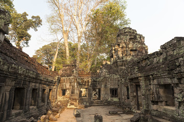 Preah Khan Temple ruins in Angkor Thom, Cambodia