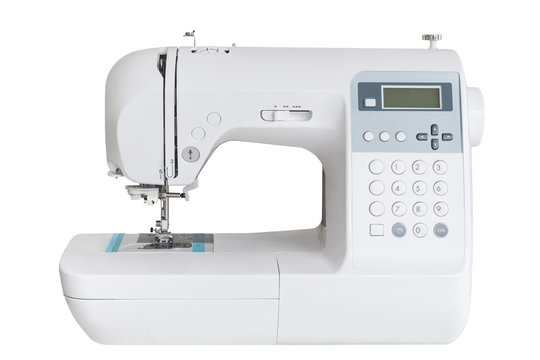 Sewing Machine Isolated On A White Background