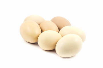 eggs isolated on white background