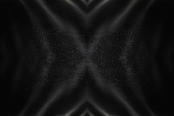Black leather luxurious background texture with central cross