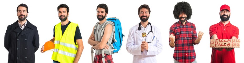 Person disguised of many professions